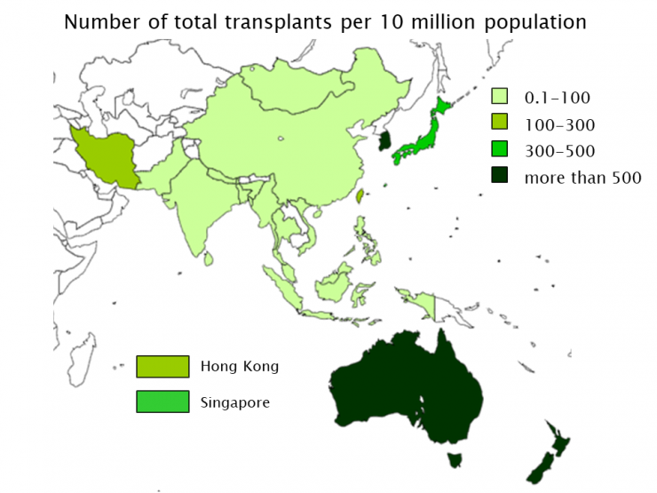 13.Number of total transplants per 10 million population (2019).PNG